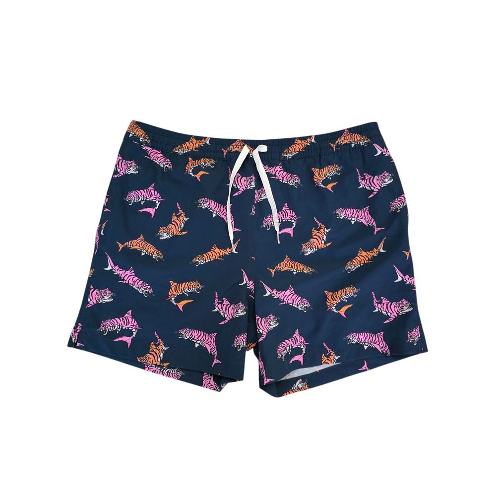 Chubbies The King Of The Seas Tiger Shark Lined Swim Trunks Size XL Youth 18/20